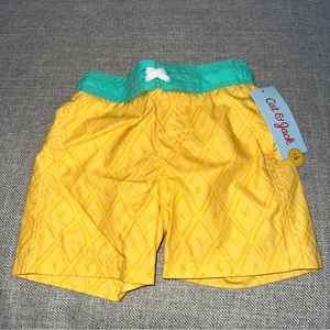Cat & Jack Boys Bathing Suit Size 2T Yellow NEW SWIM toddler
